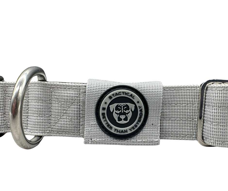 BTactical 4cm Nylon Tracker Dog Collar - Misty Grey