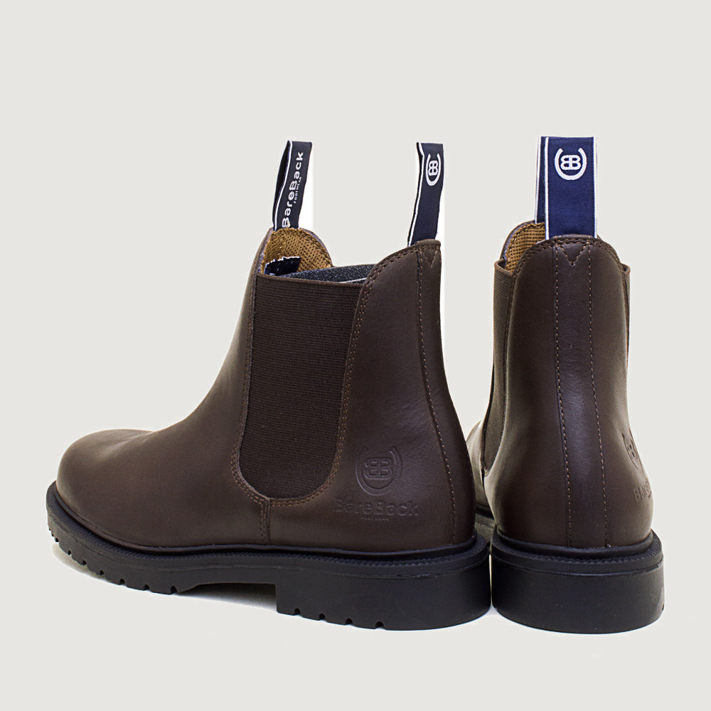 Bareback Detroit Steel Toe Cap Work Boots - Brown heel detail