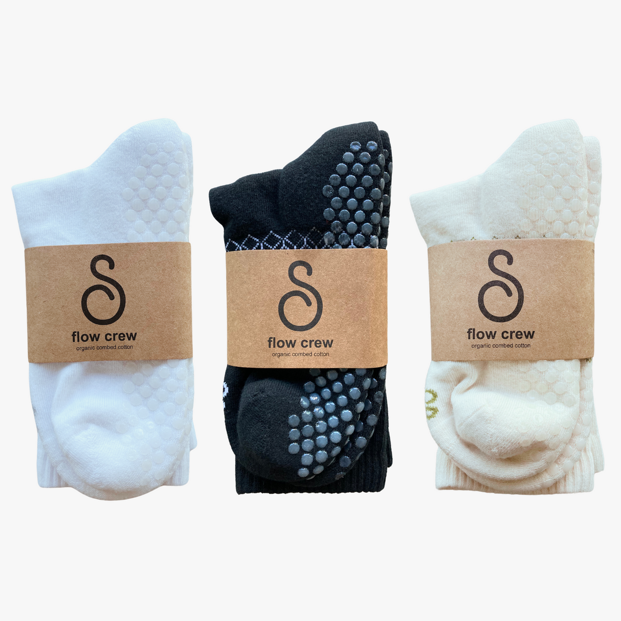 hipSwan Flow Crew Grip Socks