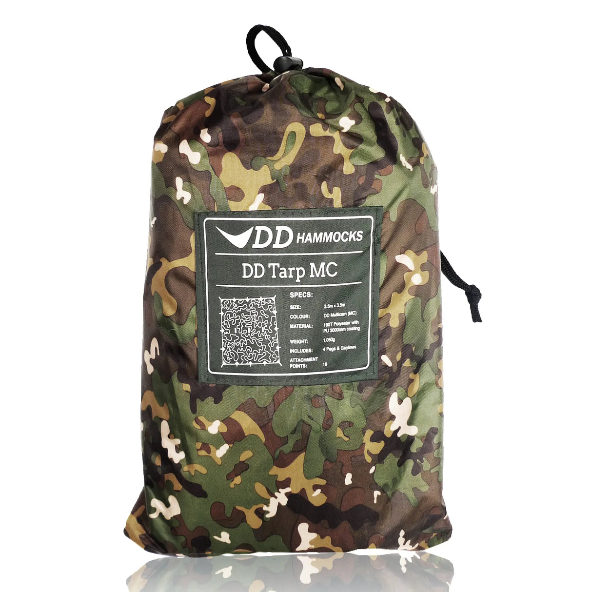 DD Tarp 3.5x3.5 in MC Camo on white background
