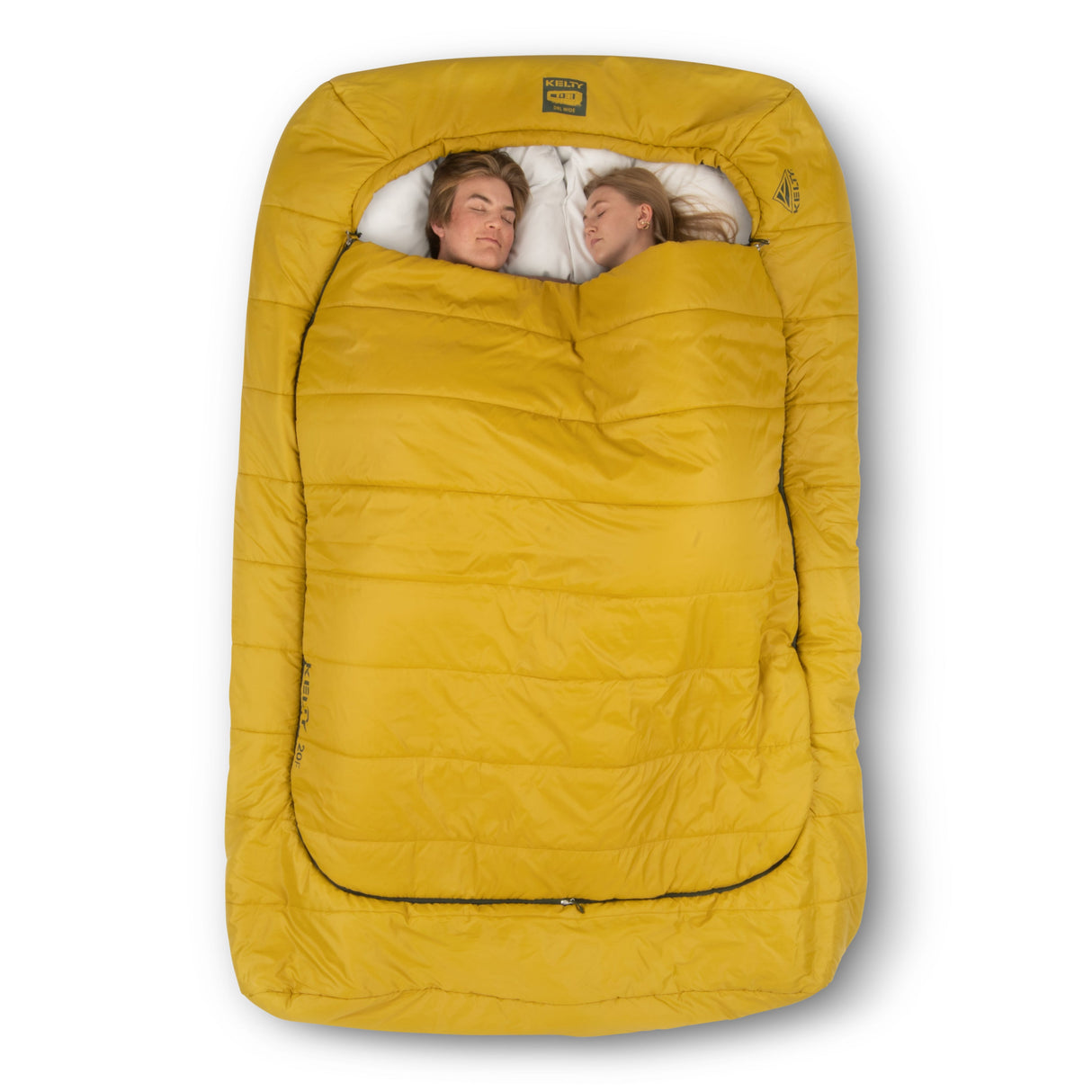 Kelty Tru Comfort Doublewide 20 Sleeping Bag - Olive Oil Gamescape alternate view 3