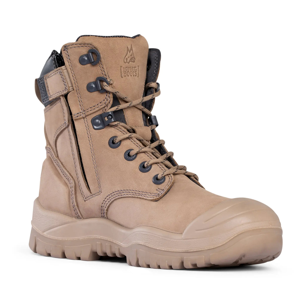 Mongrel 561 High Leg Side Zip Safety Boots - Stone