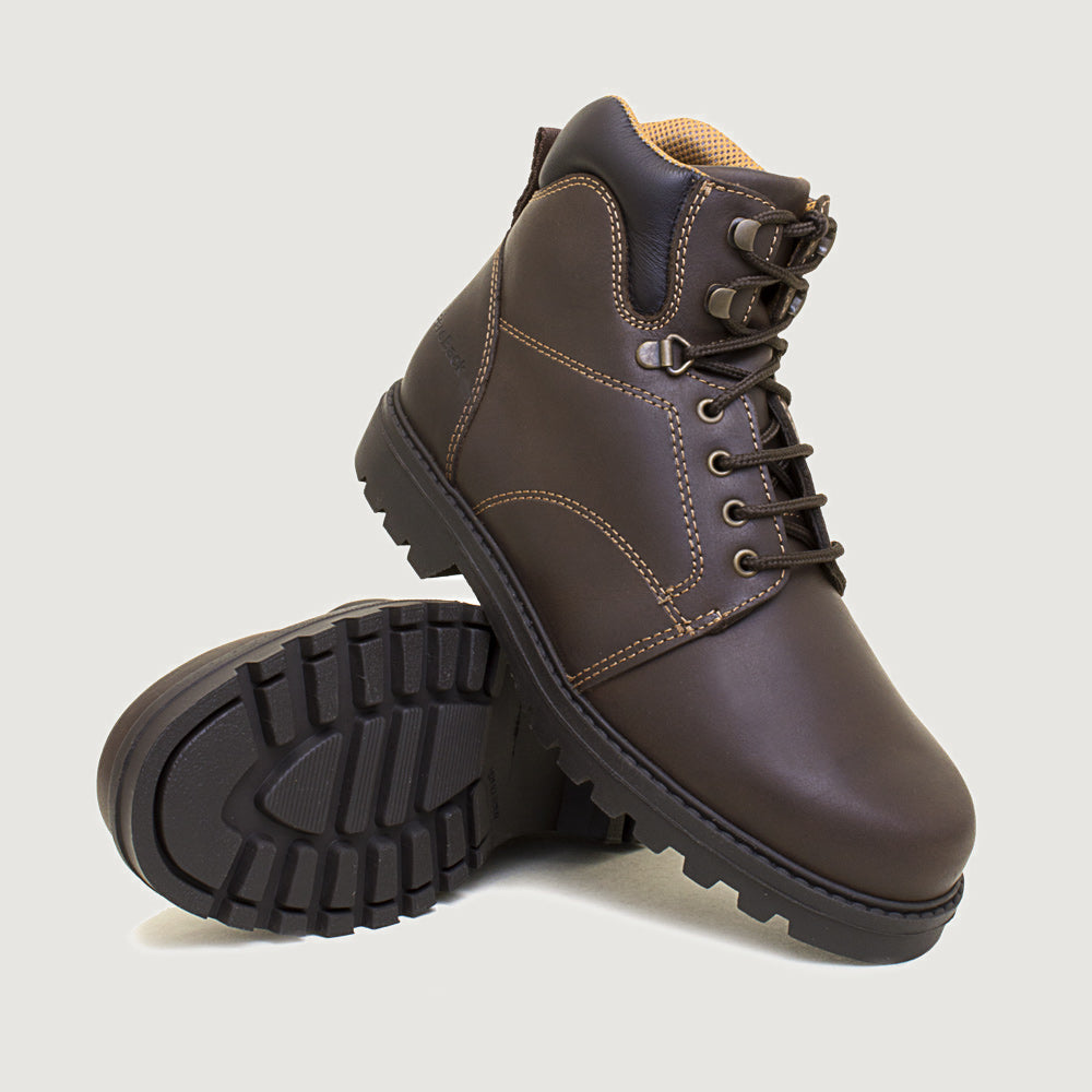 Bareback Buffalo Boots - Brown angled view