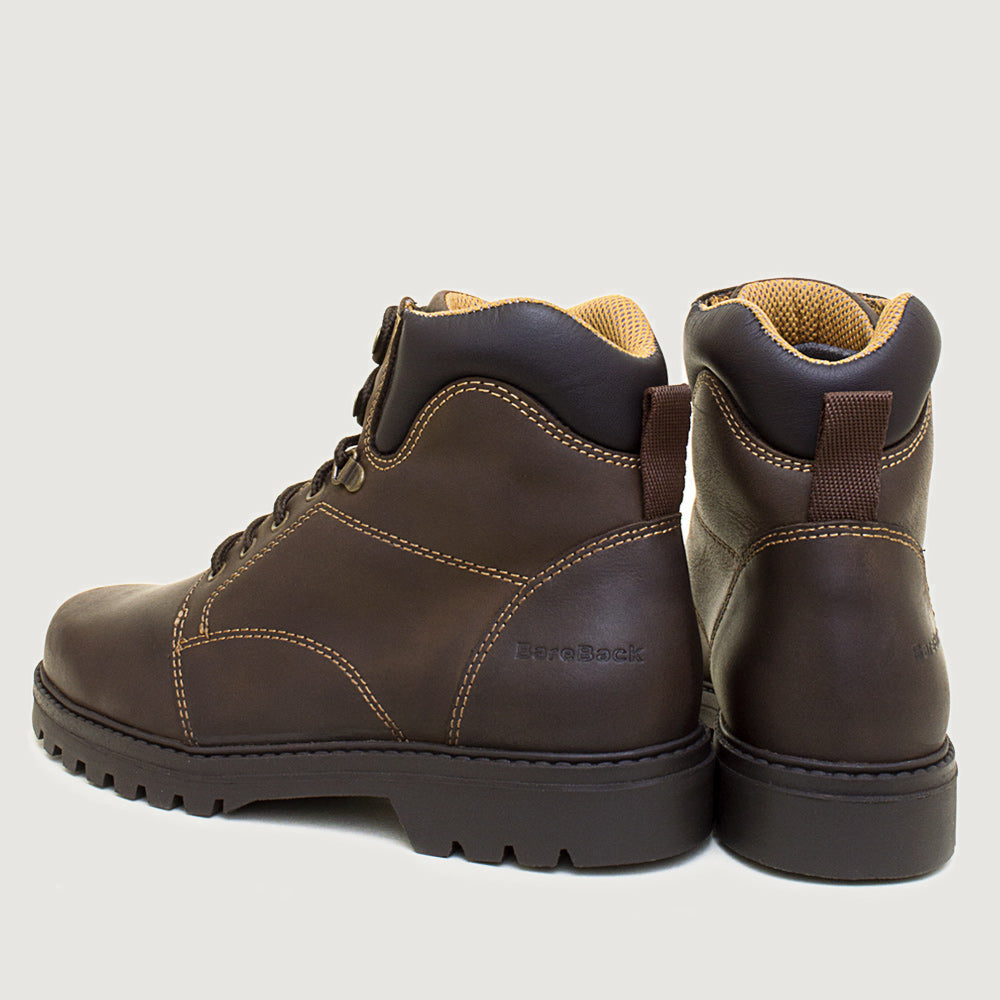 Bareback Buffalo Boots - Brown rear view