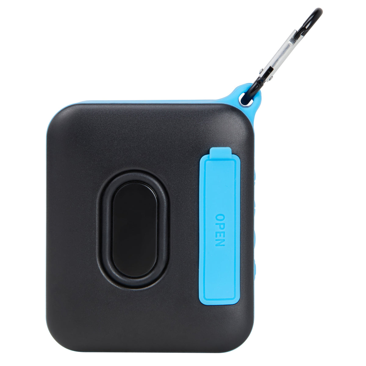 Back of the Maplin clip-on speaker with the port flap marked open