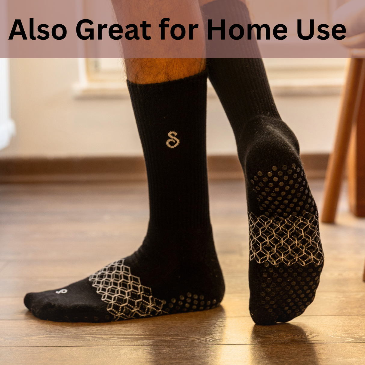 hipSwan Flow Crew Grip Socks