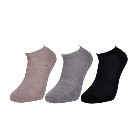 Ashville Pro Merino Men's Trainer Sock - Cushioned Sole - 3 Mixed Pair Bundle