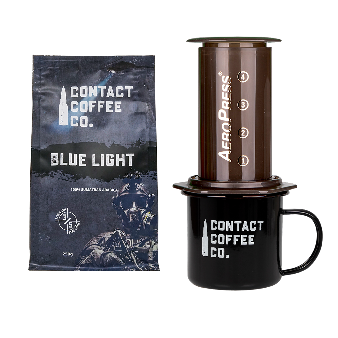 Coffee Care Package - Aeropress Coffee Maker, Mug & Coffee