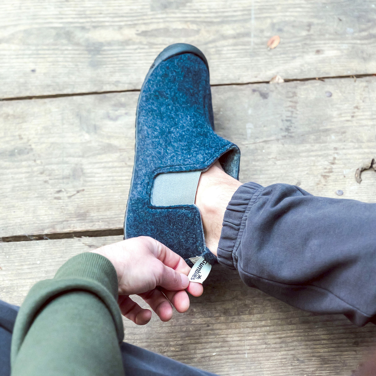 Gumbies Brumby Slipper Boots - Men's Navy & Grey alternate view 2