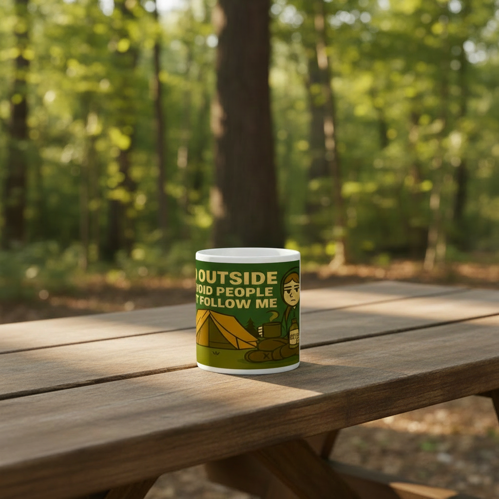 I Go Outside to Avoid People Ceramic Mug 11oz - for Her