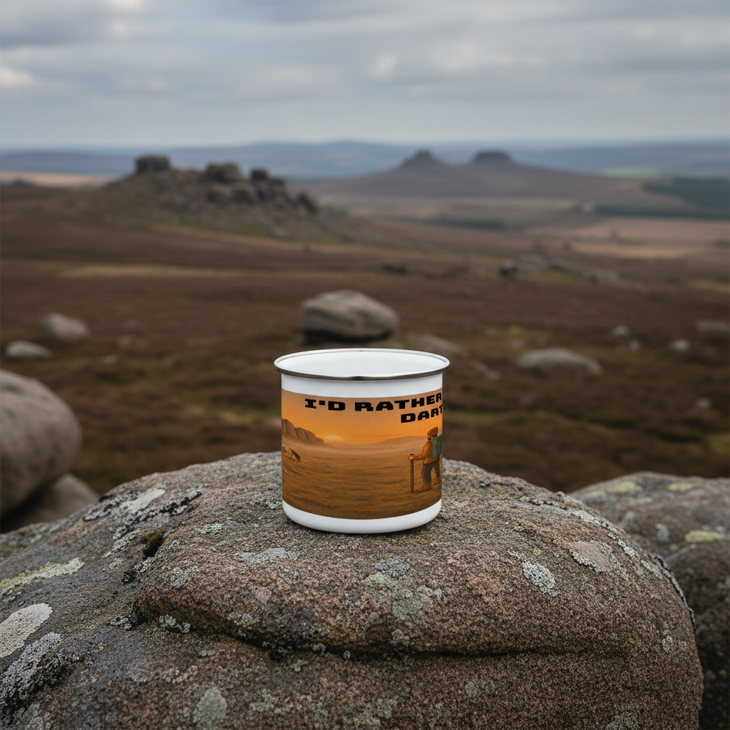 I'd Rather Be on Dartmoor Enamel Mug 12oz – for Him