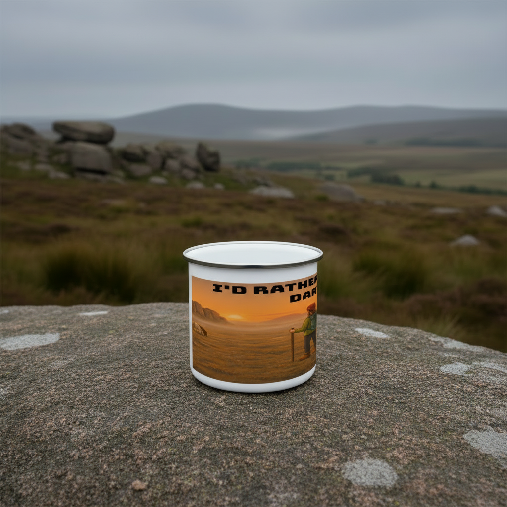 I'd Rather Be on Dartmoor Enamel Mug 12oz – for Her