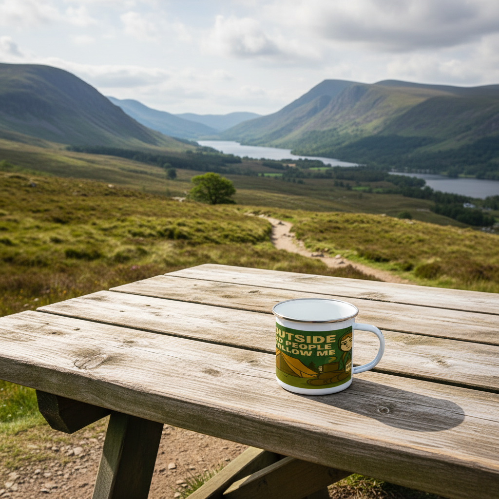 I Go Outside to Avoid People Enamel Mug 12oz – for Her