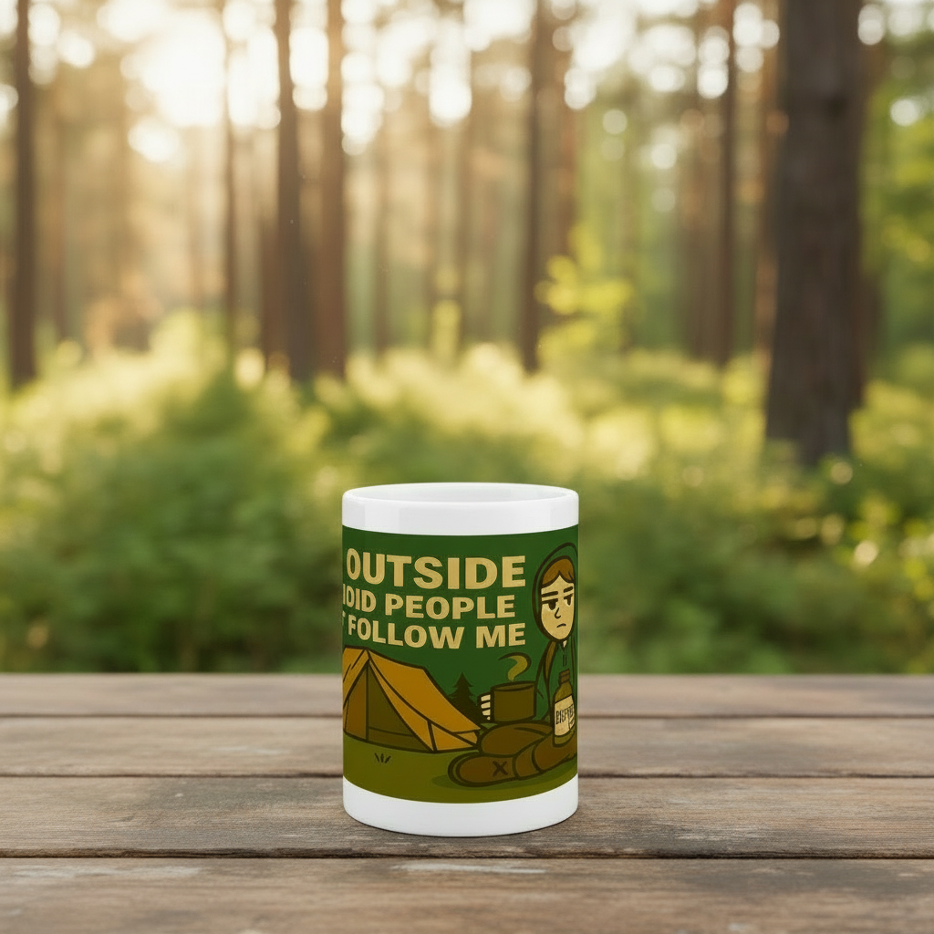 I Go Outside to Avoid People Ceramic Mug 15oz - for Her