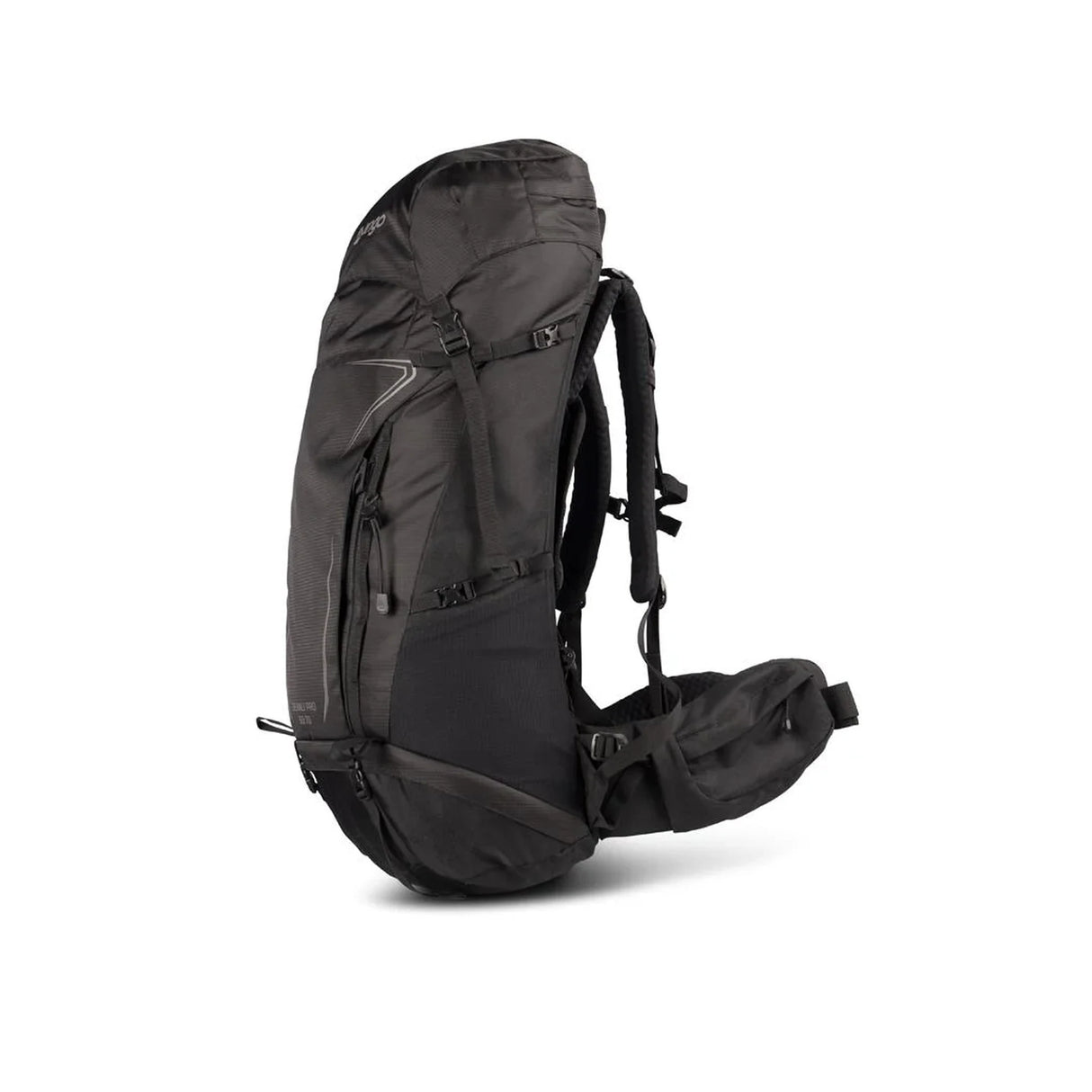 Vango Denali Pro 60:70 rucksack in black, front view