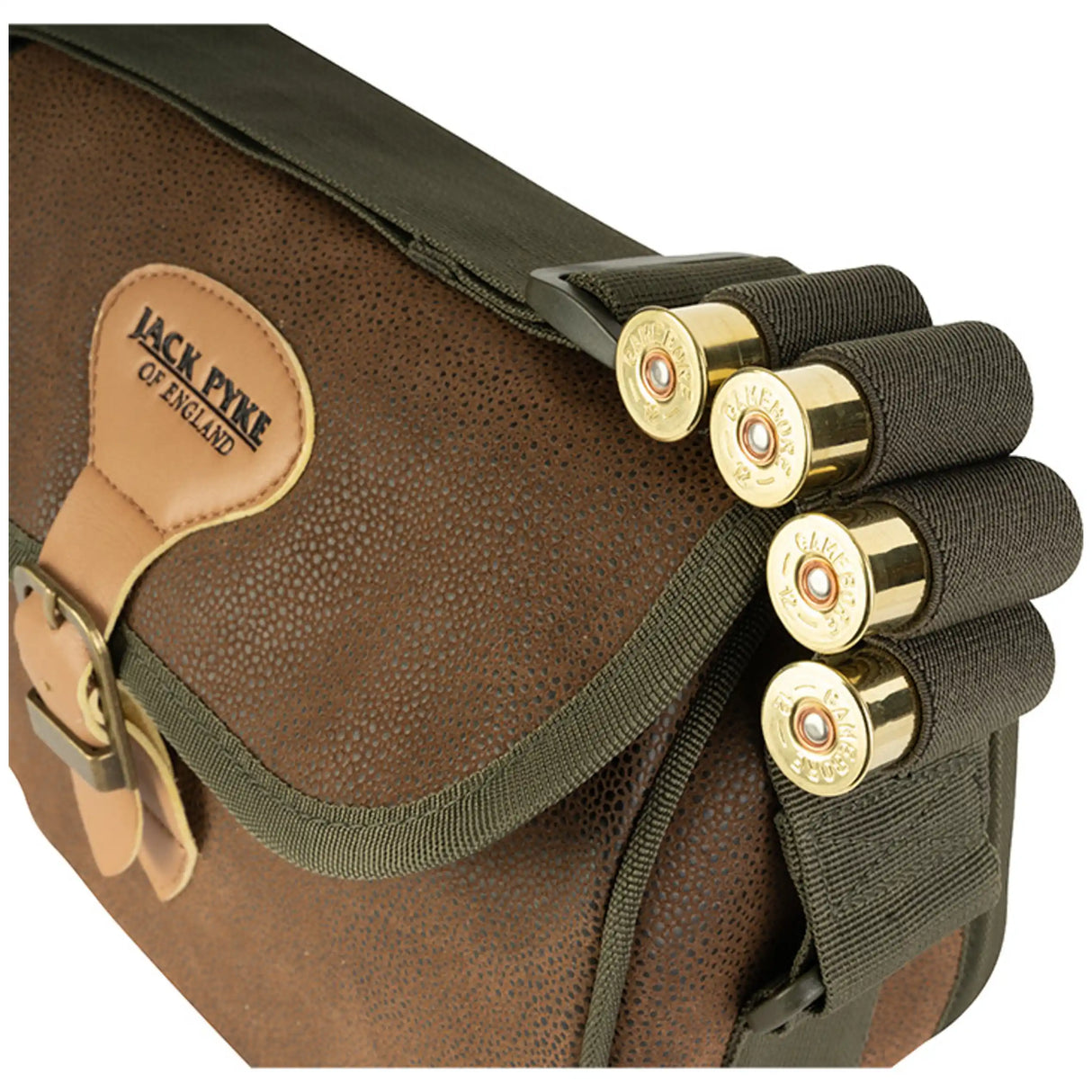 Jack Pyke Duotex Speed Loader Cartridge Bag - Brown cartridge holder loaded