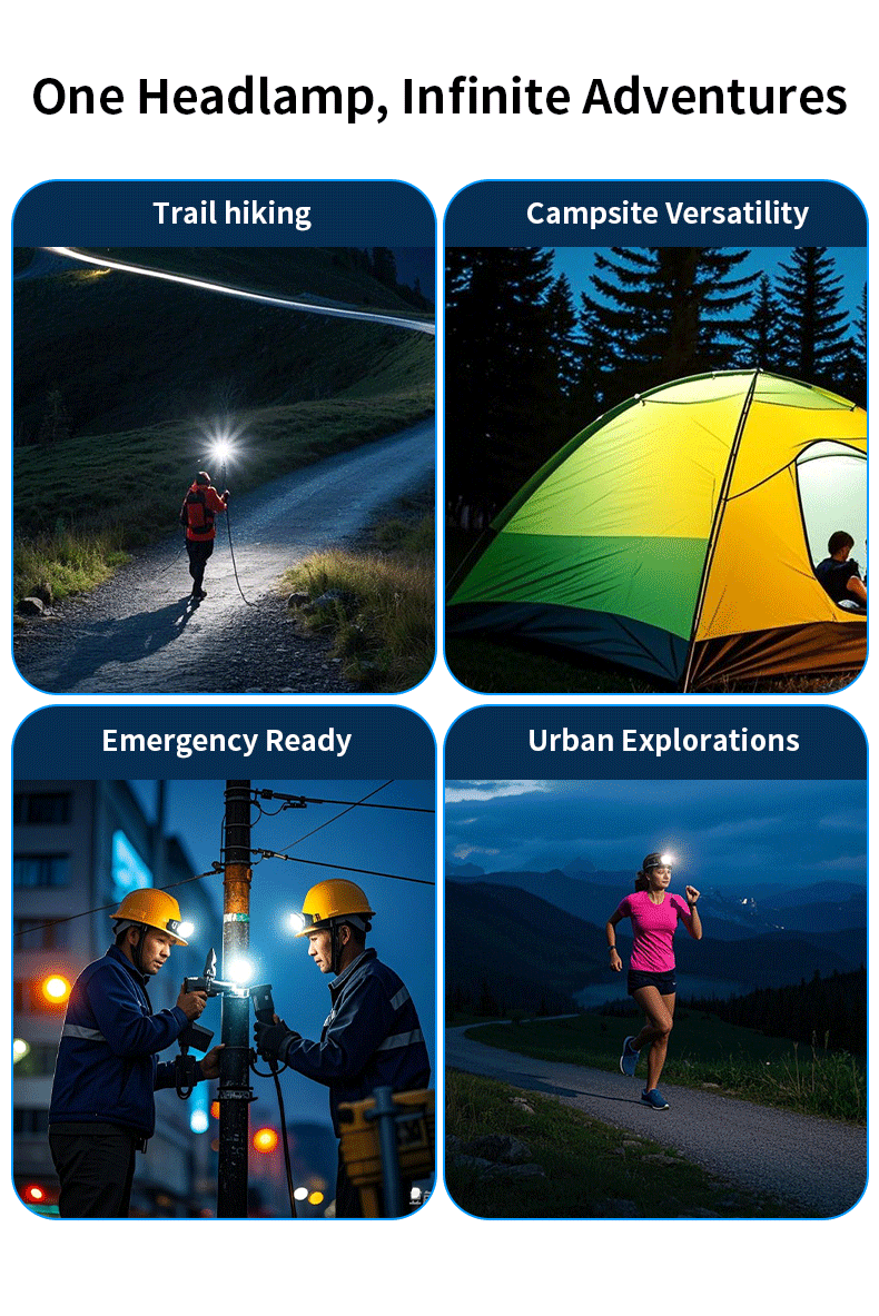 Skywoods OHL1500 Headlamp - use cases for hiking, camping and emergencies