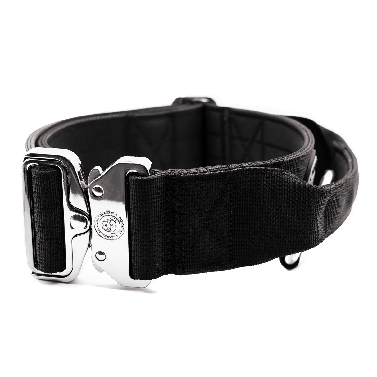 BTactical 5cm Nylon Dog Collar - Midnight Black (Aluminium Buckle)
