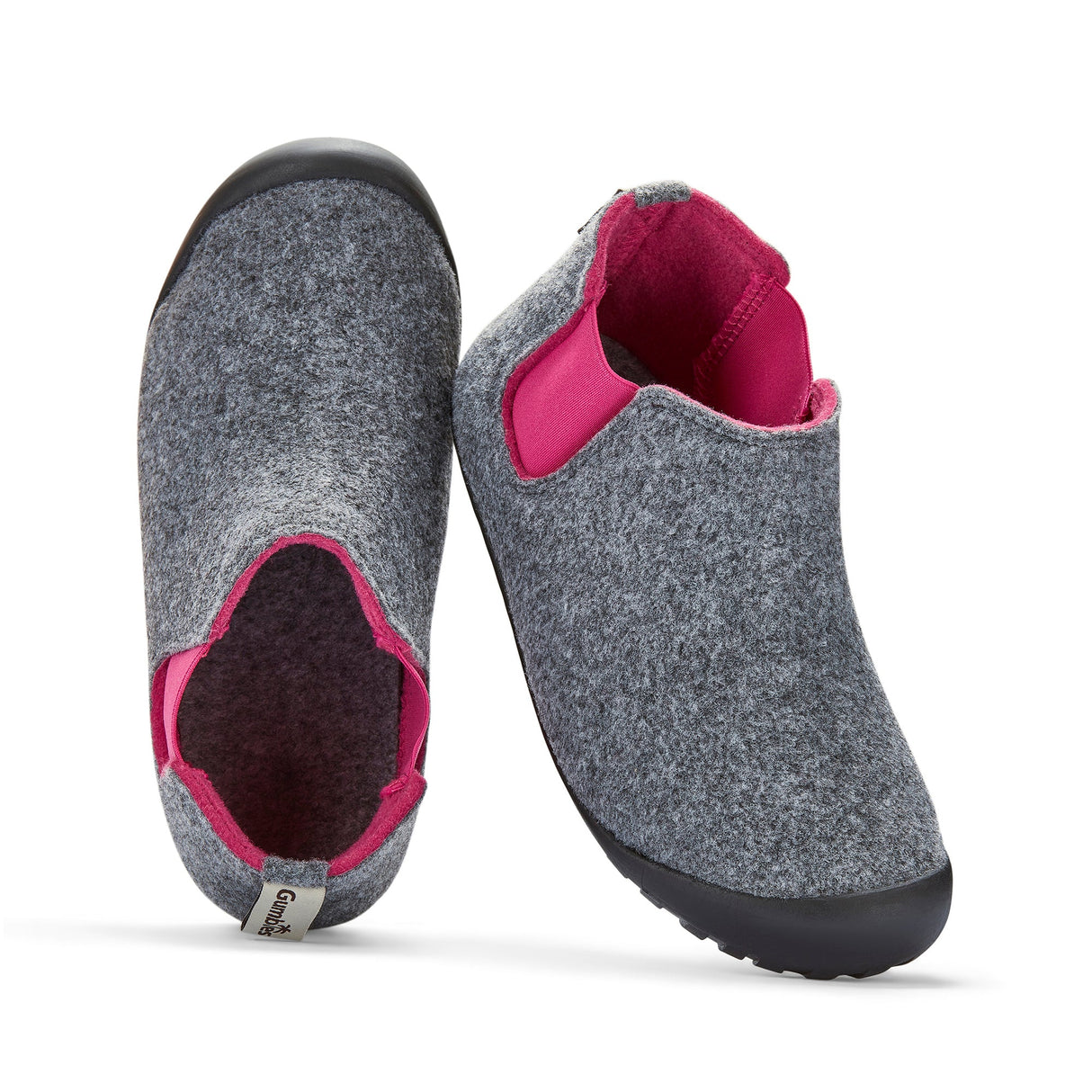Gumbies Brumby Slipper Boots - Women's Grey & Pink alternate view 2