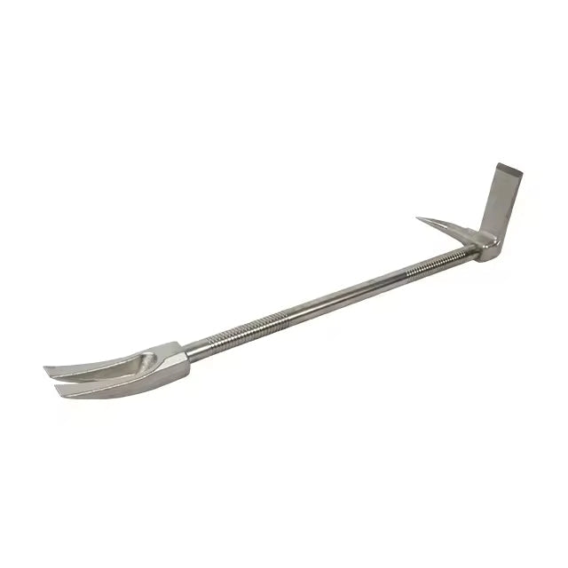 30 in Hooligan Bar with forked claw, flat adze and tapered pike, nickel finish