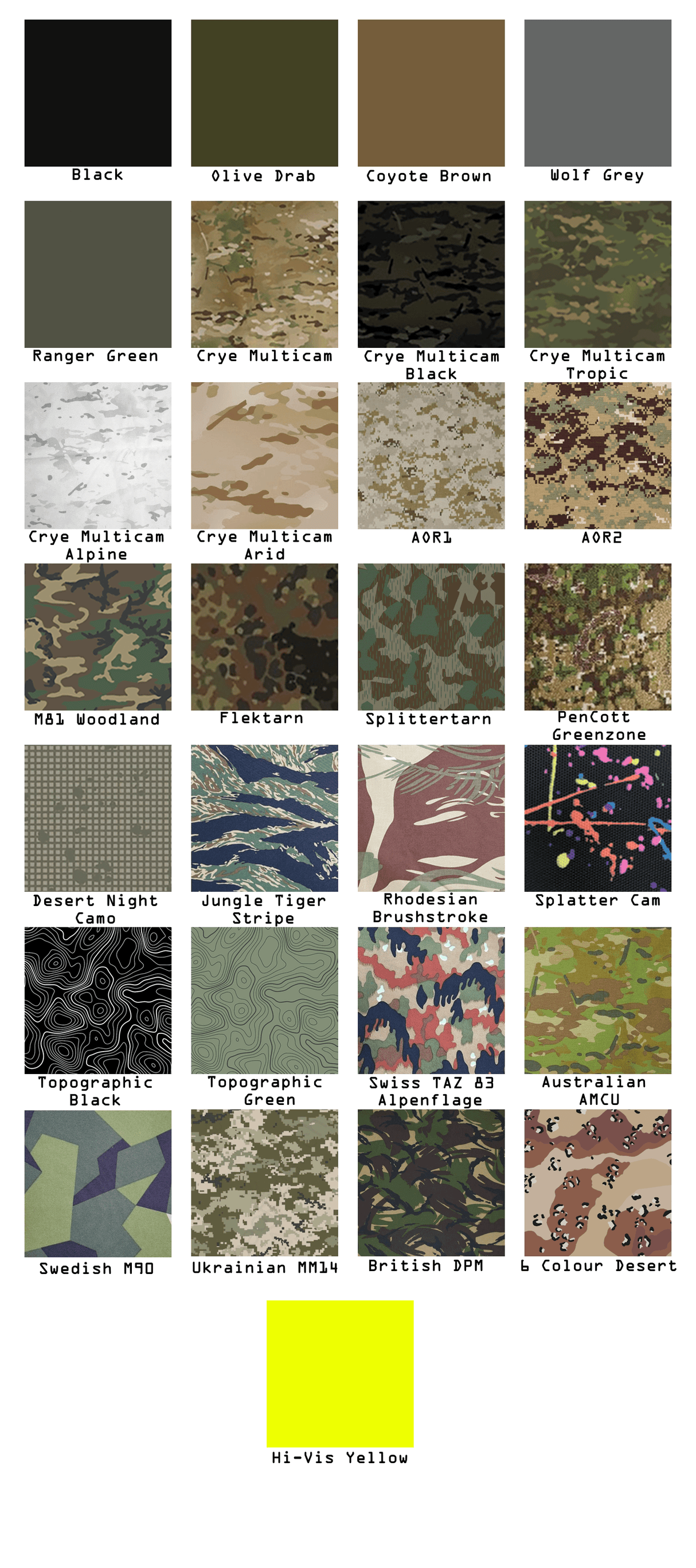 Kydex Customs VMP-1 Standard/Short 20R Magazine Carrier colours and camos - UK Made