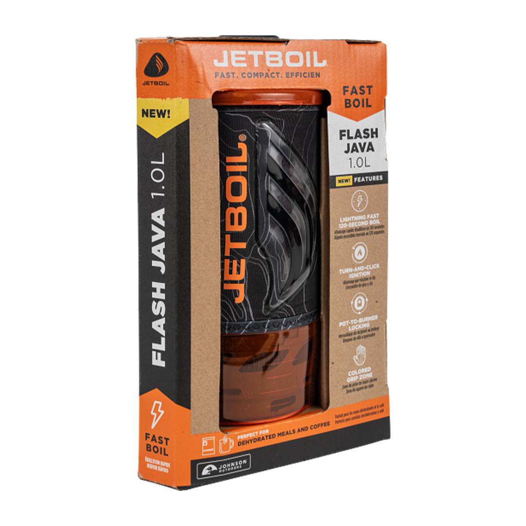 Jetboil Flash 1.0L Java - Topo with the silicone coffee press