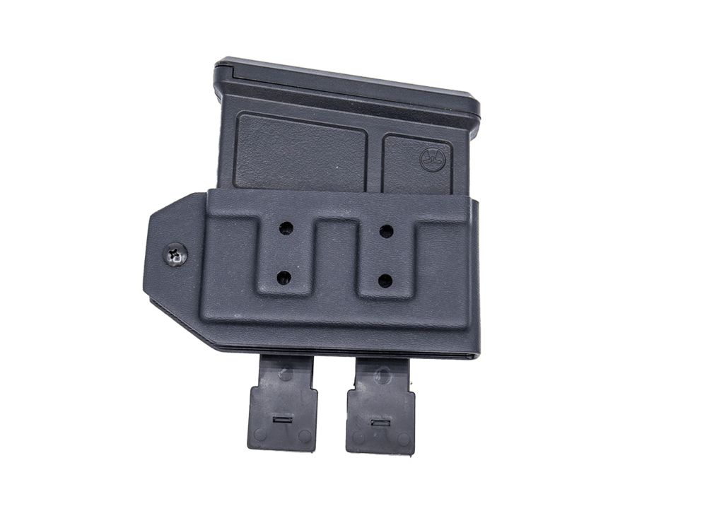 Ares Striker Magazine Carrier in black from the front