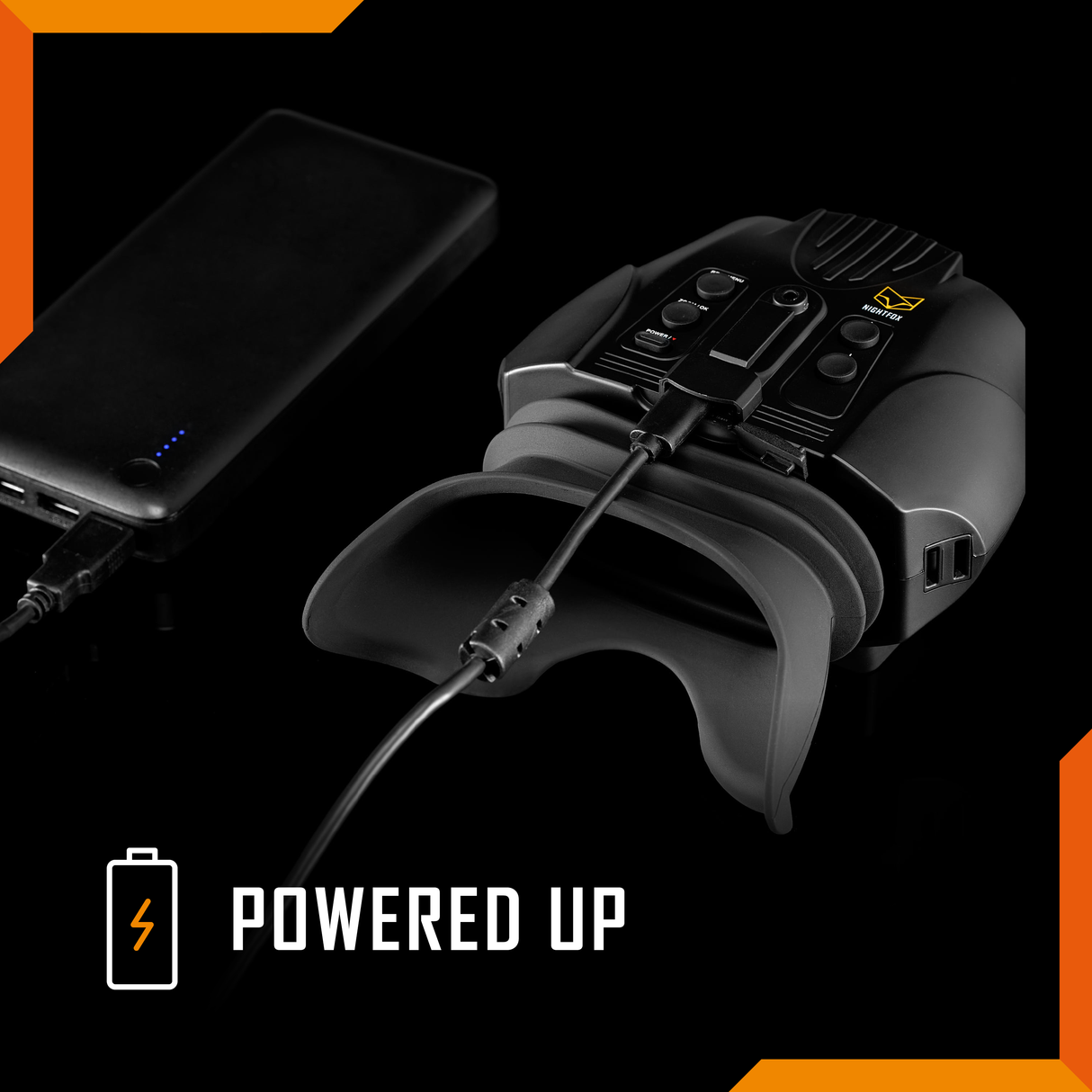 Nightfox Swift 2 Night Vision Goggles - powered by a USB power bank