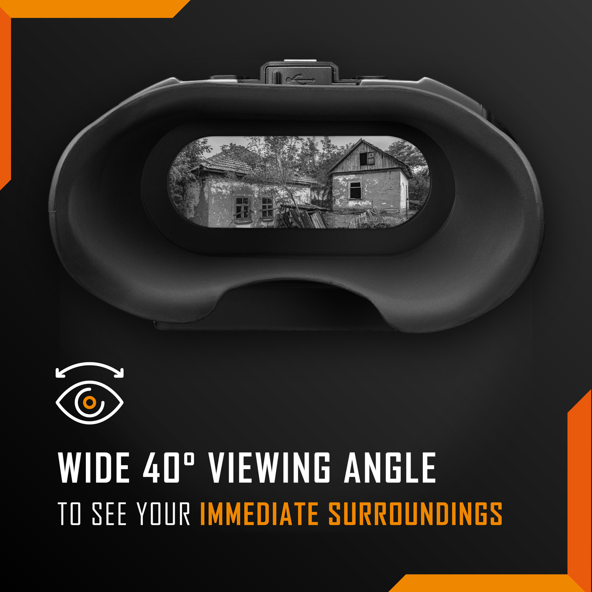 Nightfox Swift Max Night Vision Goggles - green filter viewing mode