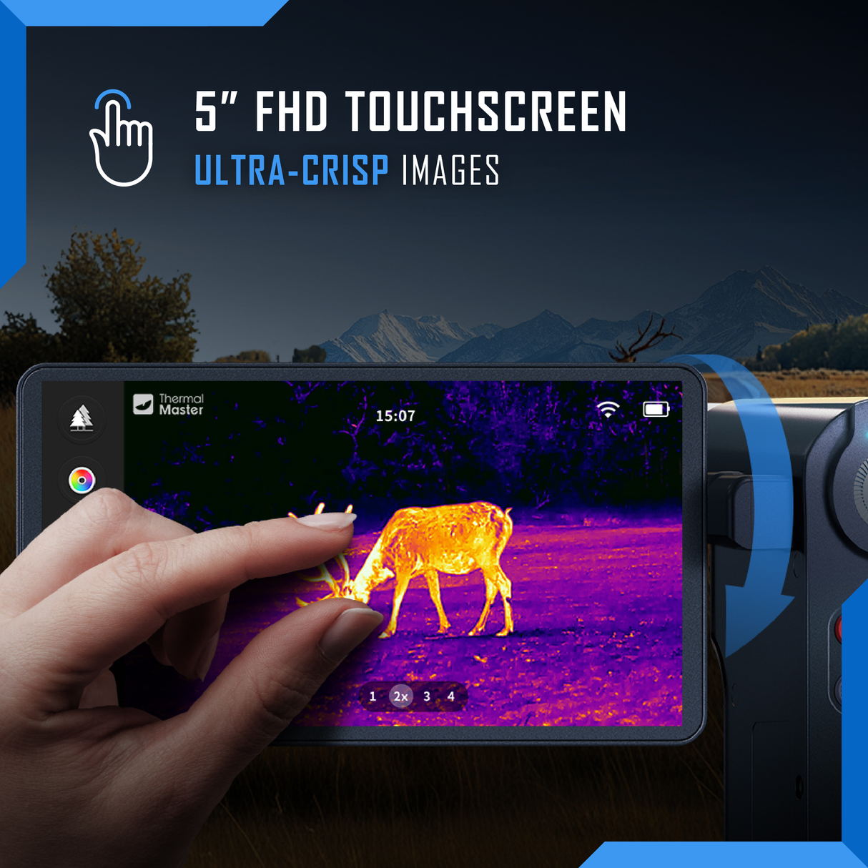 Thermal Master DV2 Thermal Camera - 5 inch foldaway touchscreen