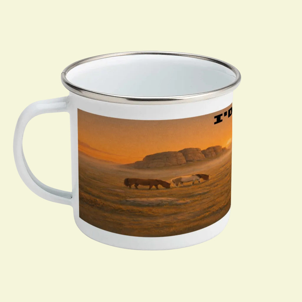 I'd Rather Be on Dartmoor Enamel Mug 12oz – for Him