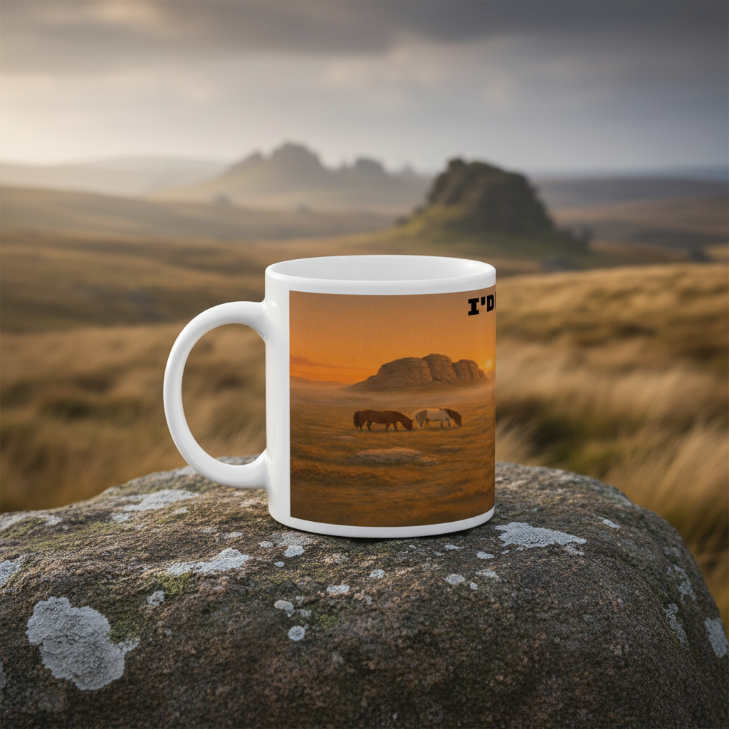 I'd Rather Be on Dartmoor Ceramic Mug 11oz - for Him