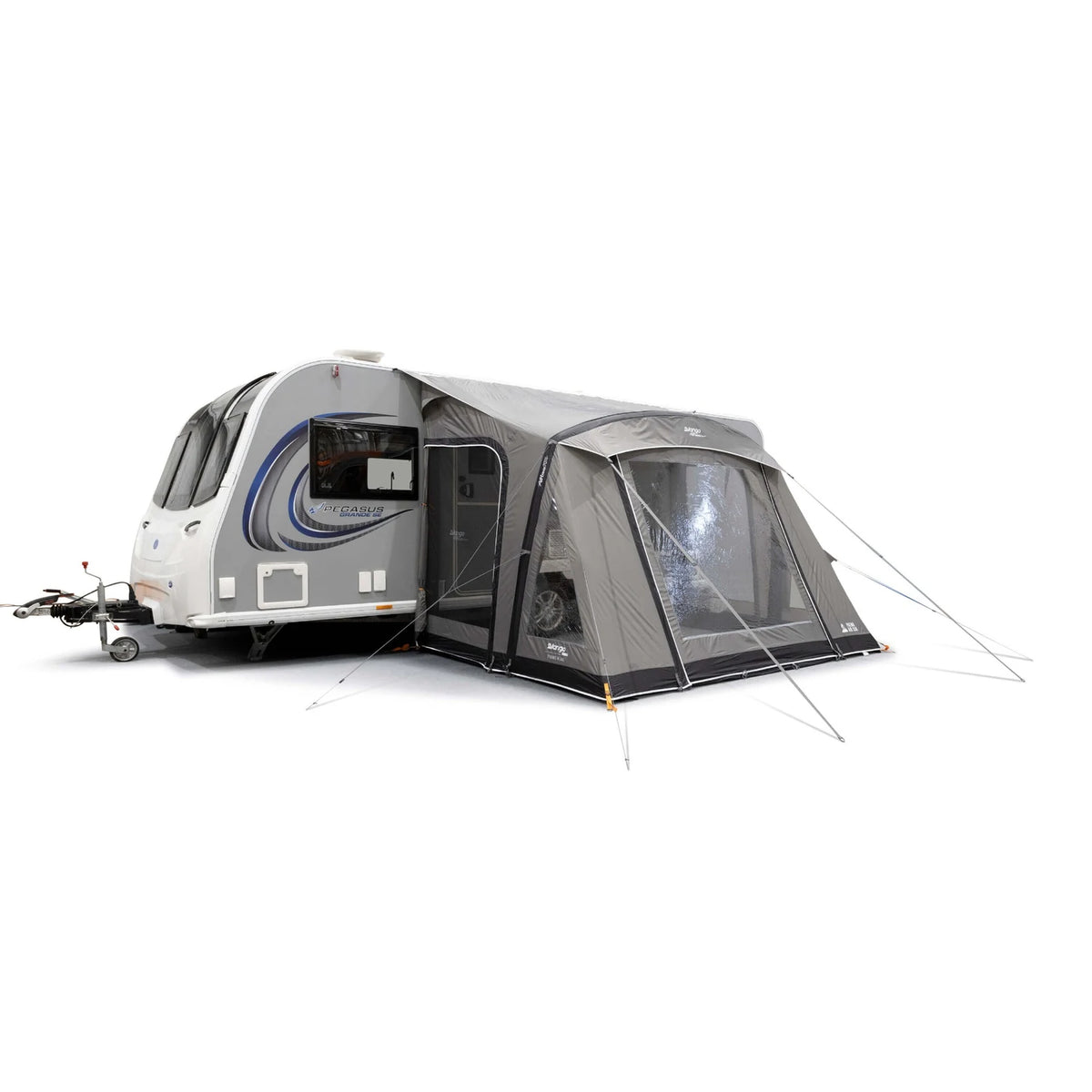 Vango Palma Air 330 with the side door panel open to the mesh door