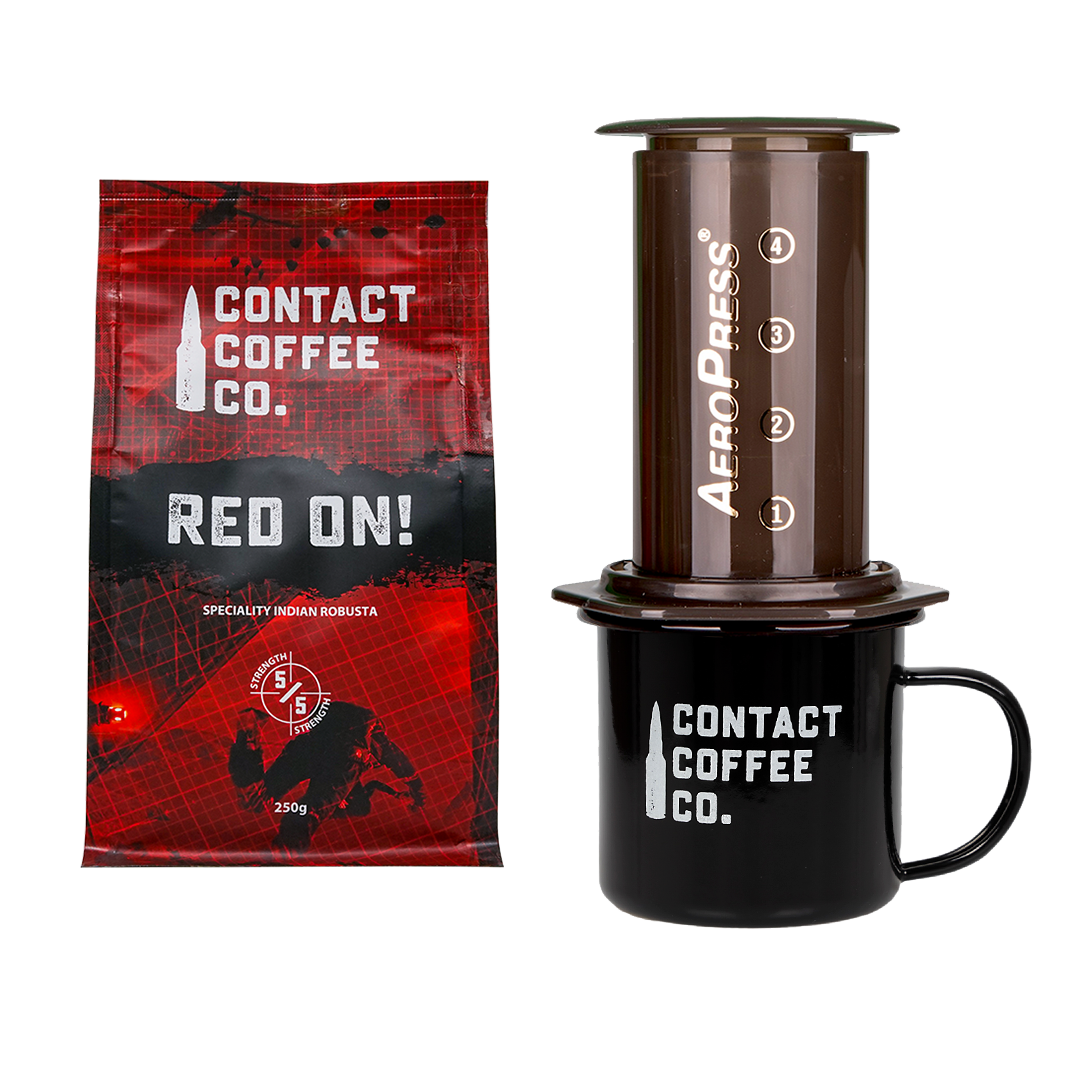 Coffee Care Package - Aeropress Coffee Maker, Mug & Coffee