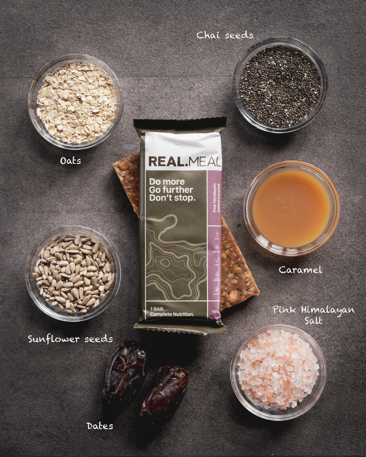 Real Meal Adventure Pack - Pink Himalayan Salted Caramel bar box