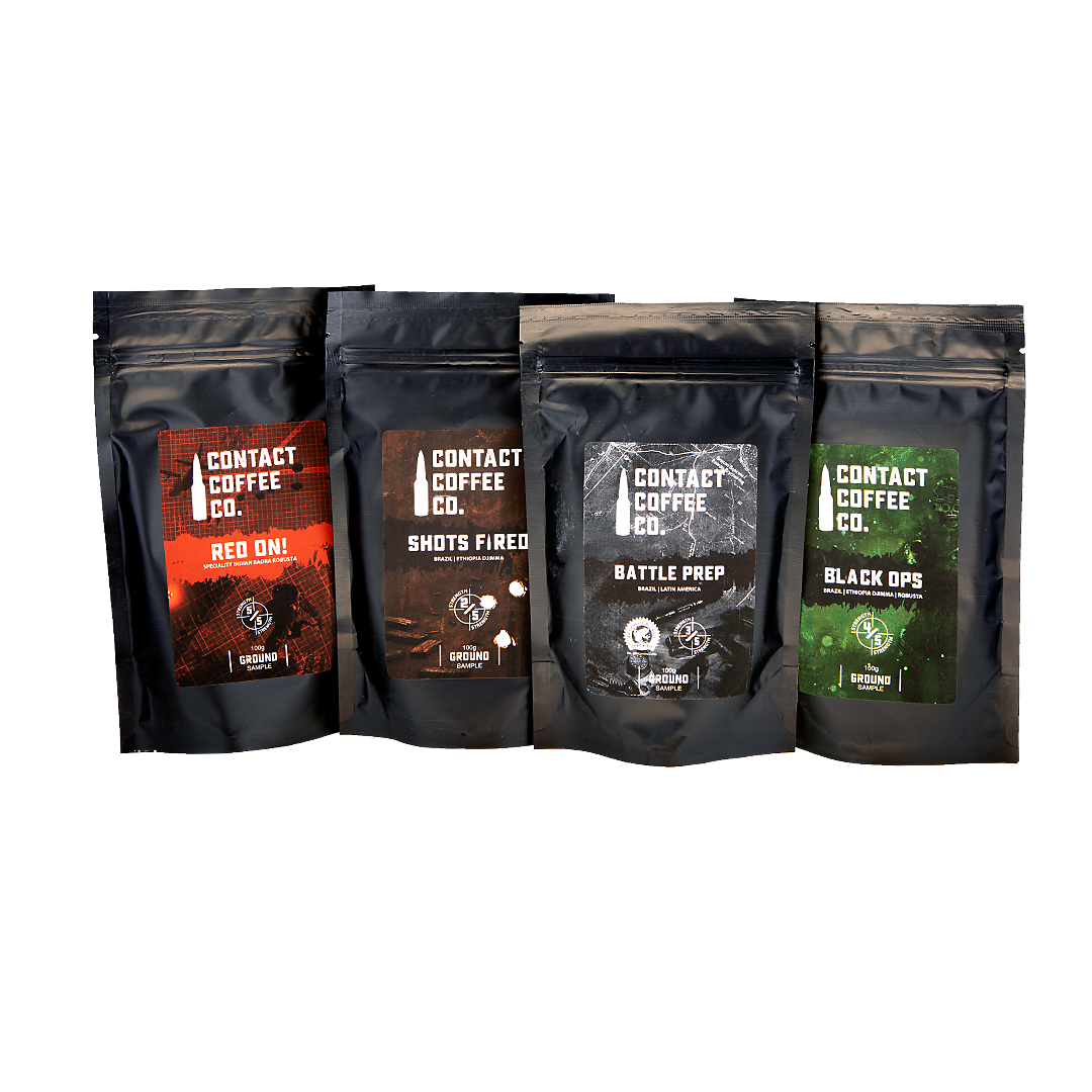 Ground Coffee Sample Bags - 4 x 100g Packs