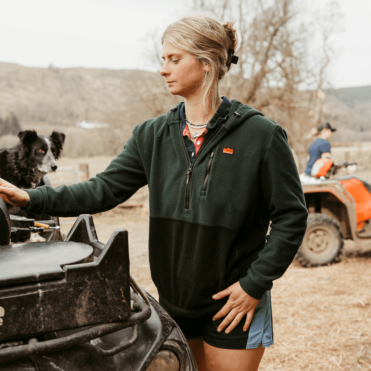 Sugar Loaf Dawnbreaker Polar Fleece Hoodie in Green for workwear, countrywear