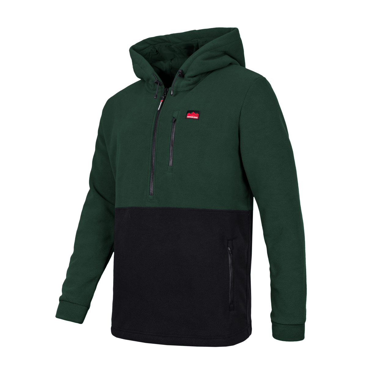 Sugar Loaf Dawnbreaker Polar Fleece Hoodie in Green from front left on white background