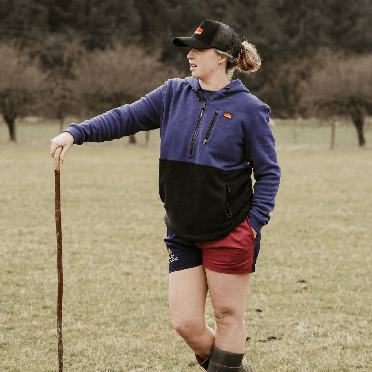 Sugar Loaf Dawnbreaker Polar Fleece Hoodie Indigo Blue - 300 GSM Top