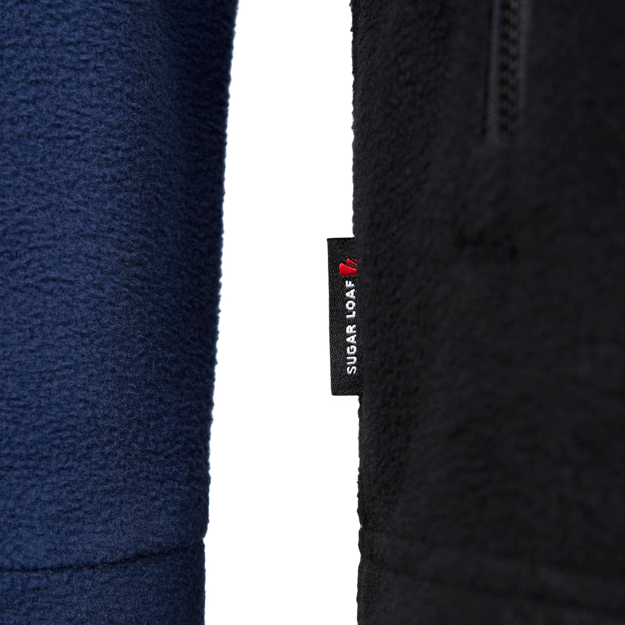 Sugar Loaf Dawnbreaker Polar Fleece Hoodie in Navy Blue close up of material