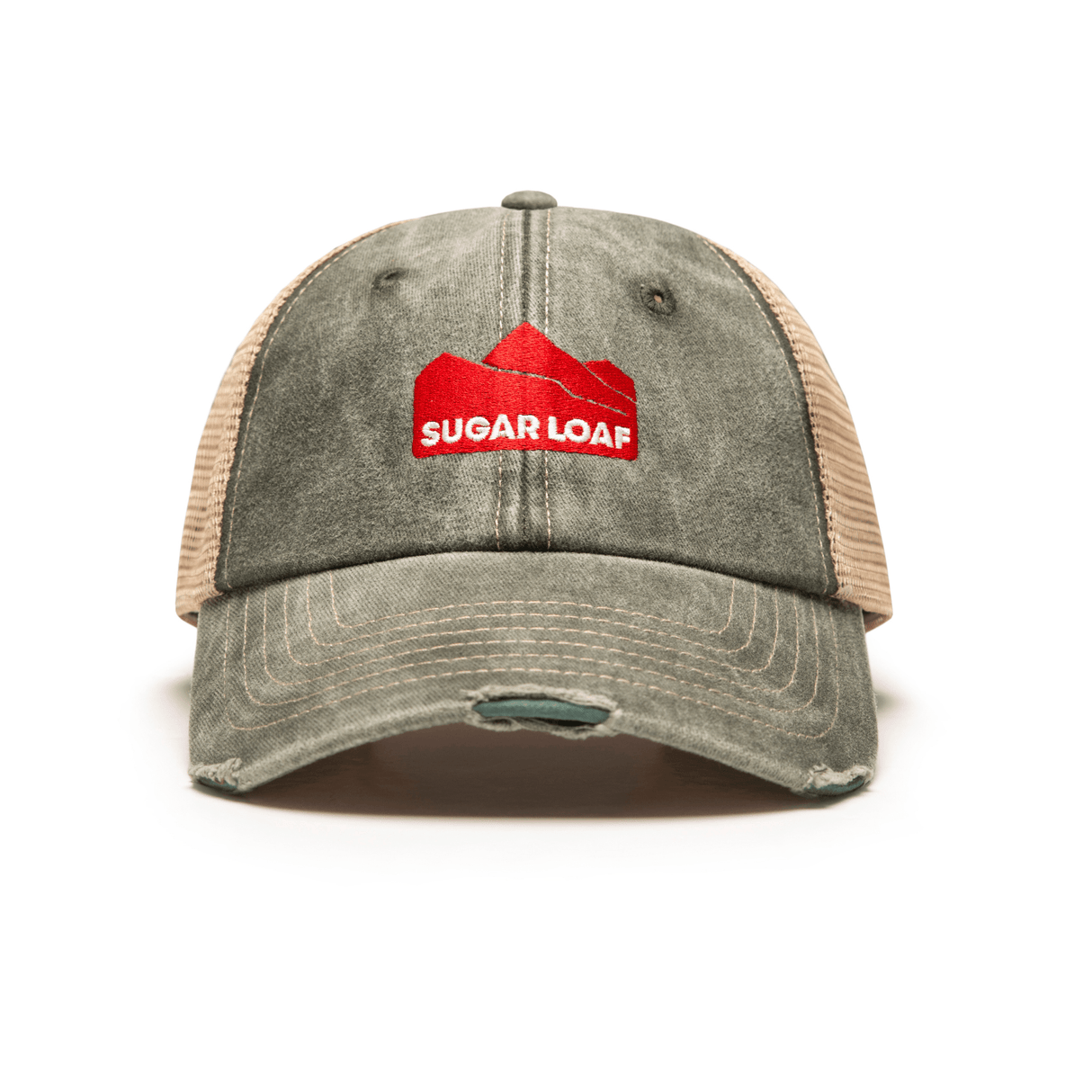 Sugar Loaf Station Cap Dusty Green - Trucker Hat with Mesh Rear