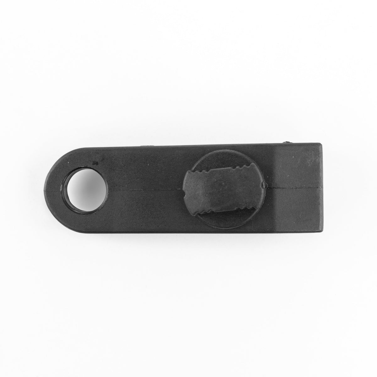 Screw-type tarp clip from the Green M-Grade Tarpaulin with 10m of 6mm Bungee Rope and 10 x Screw Type Tarp Clips, seen from above