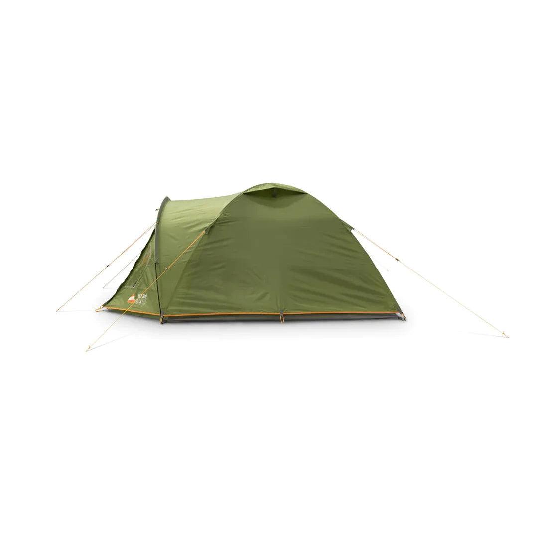 Vango Tay 300 tent in peridot green, flysheet pitched profile