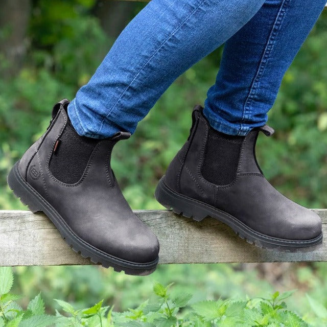 Bareback Vancouver Storm Waterproof Boots - Black worn lifestyle