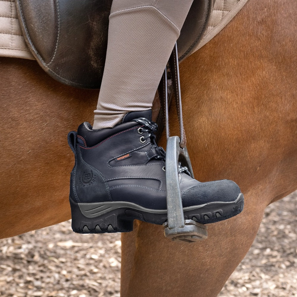 Bareback Blair Storm Waterproof Jodhpur Boots - Blue worn lifestyle