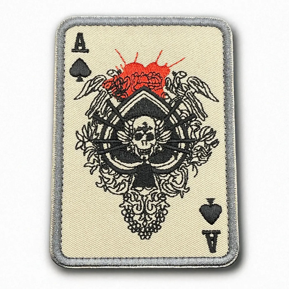 Death Card Patch, Hook & Loop, 10cm
