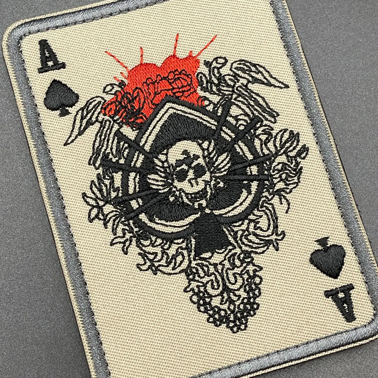 Death Card Patch, Hook & Loop, 10cm | Task Outdoor