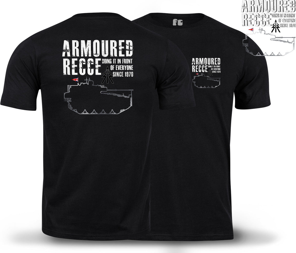 Armoured Recce Doing It In Front of Everyone Double Print T-Shirt - Black