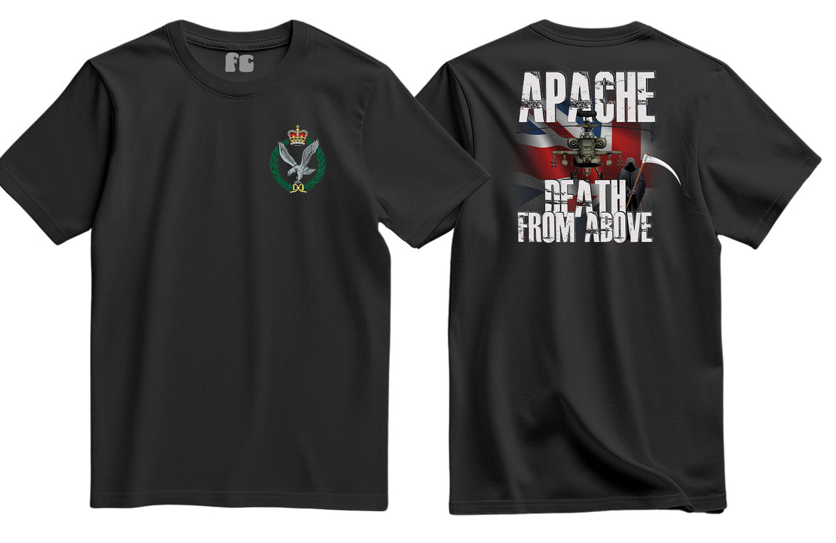 Army Air Corps Apache Double Side Printed T-Shirt - Black (alternate view)