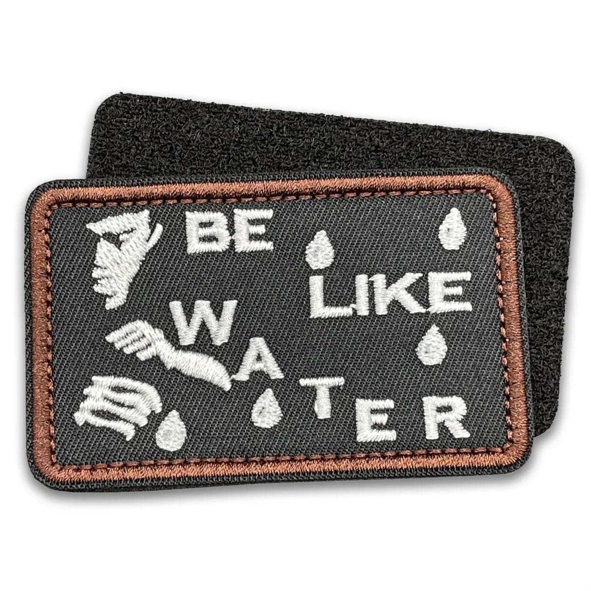 Be Like Water Patch, Hook & Loop, 8cm
